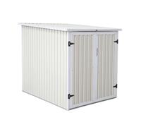 swe alvanized steel bike shelter with anchoring kit - 2 bikes in Beige swe eige