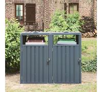 Swe rey Galvanised Steel Bin Shed Escaut Grey 146X82X124 Cm