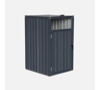 Swe rey Galvanised Steel Bin Shed Escaut Grey 73X82X124 Cm