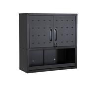 sweeek High storage cabinet for garages with shelf in Black swe lack