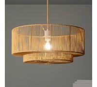 sweeek Indoor pendant light with rattan effect, Ø 50cm in Beige | Size: 19 inches swe eige 19 inches