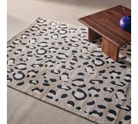 Sweeek - Indoor Rug With Beige Leopard Pattern Jack 160X120X1 Cm