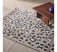 sweeek Indoor Rug with Beige Leopard Pattern | Size: 120 cm x 160 cm swe eige 120 cm x 160 cm