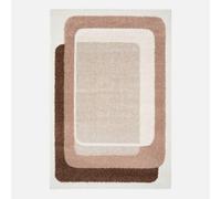 sweeek Indoor rug with brown, pink, & beige graphic pattern | Size: 160 cm x 230 cm sweeek Multicolor 160 cm x 230 cm