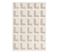 sweeek Indoor rug with geometric patterns in cream | Size: 80 cm x 150 cm swe ream 80 cm x 150 cm