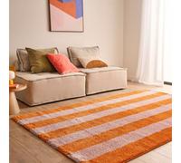 sweeek Indoor rug with orange & pink stripes | Size: 80 cm x 140 cm sweeek Orange 80 cm x 140 cm