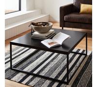 Sweeek - Industrial Black Metal Coffee Table Black 80X80X36 Cm - Industrielle