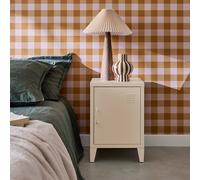 sweeek Industrial metal bedside table with 1 door in Beige sweeek Beige
