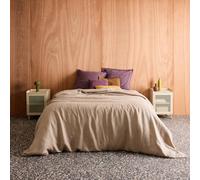 Sweeek - Set Of 2 Industrial Cream Metal Bedside Tables With 1 Mesh Door 40 X 37 X 585 Cm - Ohio
