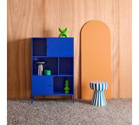 sweeek Industrial metal storage cabinet with 6 compartments in Blue swe lue
