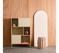 sweeek Industrial metal storage cabinet with 6 compartments in Cream swe ream