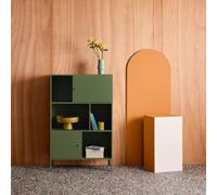 sweeek Industrial metal storage cabinet with 6 compartments in Green swe reen
