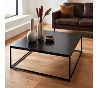Sweeek - Metal Coffee Table Black Industrielle L 100 X W 100 X H 36Cm Sweeek