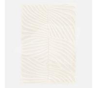Sweeek - Interior Rug Cream Embossed Plant Motif Lily 230X160X1.4 Cm Sweeek