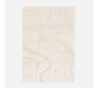 Sweeek - Interior Rug Shaggy With Embossed Cream Motif Amy 290X200X3.5Cm Sweeek