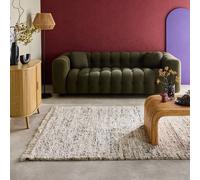 sweeek Interior Rug With Mottled Pattern Cream in Beige | Size: 100 cm diameter swe eige 100 cm diameter