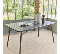 sweeek Jute-effect indoor/outdoor rug with chequered pattern in Natural | Size: 160 cm x 230 cm sweeek Natural 160 cm x 230 cm