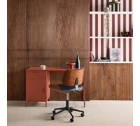 Sweeek - Laminated Steel Children's Desk 1 Drawer Terracotta 120X50X75 Cm - Soho