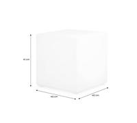 sweeek LED cube lamp with remote control, 16 colours in White | Size: 15 inches sweeek White 15 inches