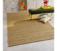 Sweeek - Light Jute-Effect Interior/exterior Carpet With Coloured Accents Emily 170X120X1 Cm