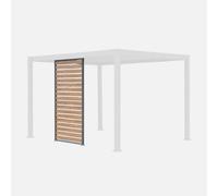 Sweeek - Louver Panel Aluminium 130 Cm For Triomphe Pergola 4X3M Wood Effect/anthracite