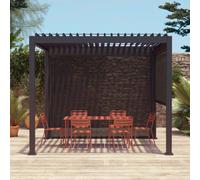 Sweeek - Louvered Pergola Aluminium 3 X 3M V2 And 2 3M Blinds Anthracite - Triomphe