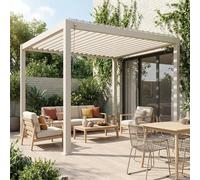 sweeek Louvered pergola aluminium 3 x 3m V2 in Beige swe eige