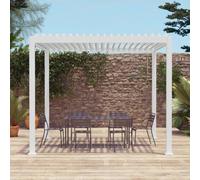 sweeek Louvered Pergola Aluminium 3 X 3m V2 in White sweeek White