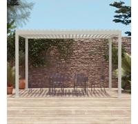 Sweeek - Louvered Pergola Aluminium 4 X 3M Beige - Triomphe