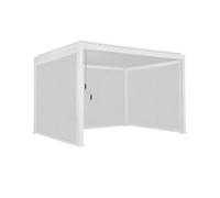 sweeek Louvered Pergola Aluminium 4 X 3m With 2 3m Blinds & A 4m Blind in White sweeek White