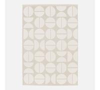 Sweeek - Megan 160X230Cm Beige Recycled Polyester Geometric Pattern Indoor/outdoor Rug