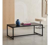 Sweeek - Metal Coffee Table With Metal Legs Industrielle Black 100X50X36 Cm