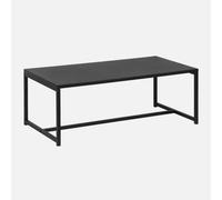 Sweeek - Metal Coffee Table With Metal Legs Industrielle Black 100X50X36 Cm