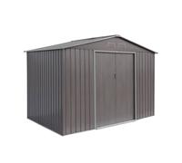 sweeek Metal garden shed 5.29m² with anchoring kit in Grey swe rey