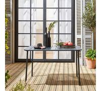 sweeek Metal Garden Table For 4 People in Grey swe rey