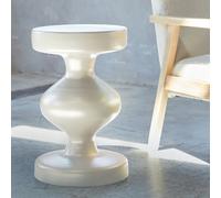 Sweeek - Metal Side Table Cream 29.5X29.5X48.5 Cm - Hawa
