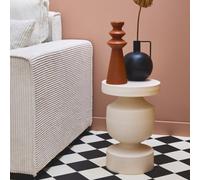 Sweeek - Metal Side Table Cream 30.5X30.5X43.5 Cm - Alma