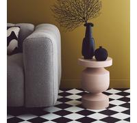 Sweeek - Metal Side Table Pink 30.5X30.5X43.5 Cm - Alma