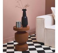 Sweeek - Metal Side Table Terracotta 30.5X30.5X43.5 Cm - Alma