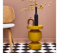Sweeek - Metal Side Table Mustard Yellow 30.5X30.5X43.5 Cm - Alma