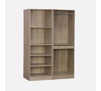 Sweeek - Modular Dressing Kit With 2 Elements Modulo Natural 120X45X180 Cm