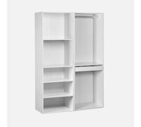 Sweeek - Modular Dressing Kit With 2 Elements Modulo White 120X45X180 Cm