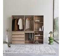 Sweeek - Modular Dressing Kit With 3 Elements Modulo Natural 200X45X180 Cm