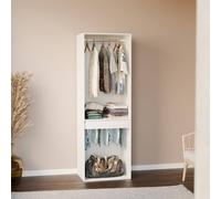 sweeek Modular Open Wardrobe Rail Unit in White sweeek White