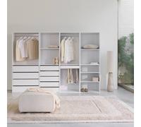 sweeek Modular wardrobe kit 4 elements wood decor in White sweeek White