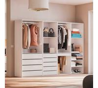 sweeek Modular Wardrobe Kit With 4 Units in White sweeek White
