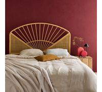 Sweeek - Natural Rattan And Canework Headboard Light Wood Bohemian L142 X D3 X H115Cm