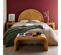 Sweeek - Natural Rattan Headboard Light Wood Bohemian Style Dimensions L160 X D4.5 X H130 Cm