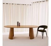 sweeek Oblong dining table for 8 people wood decor in Brown swe rown