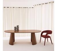 sweeek Oblong dining table for 8 people wood decor in Dark Brown swe ark Brown